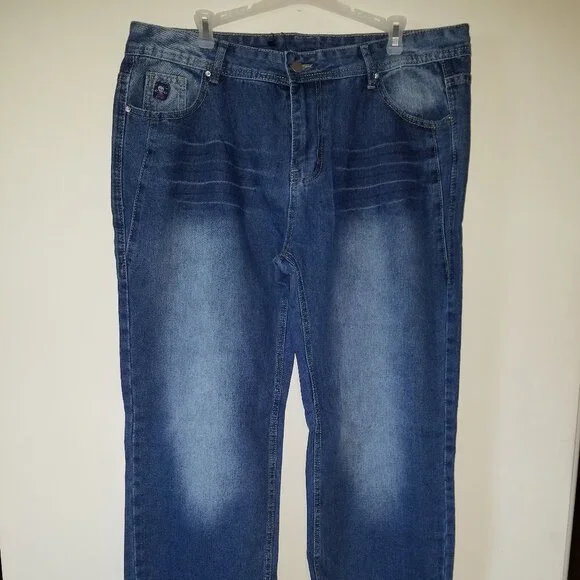 Sheilay jeans w red white blue on pockets XL NWT - Picture 2 of 5